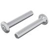 Hex Phillips Head Security Screw 2 Pcs Silver M6 X 35 Mm Steel