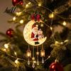 Indoor Christmas Tree Decorations Santa Moon Hanging Lamp Iron LED Lighted Ornament Holiday Decoration Enthusiast Gift Glowing Atmosphere Light for