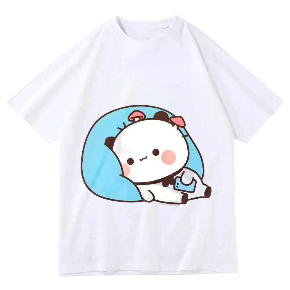 Bubu Dudu T-Shirt Damen Designer Anime Niedliches Mädchen Muster Lustiges Harajuku T-Shirt Sommer Lässig Atmungsaktives Lockeres Oberteil