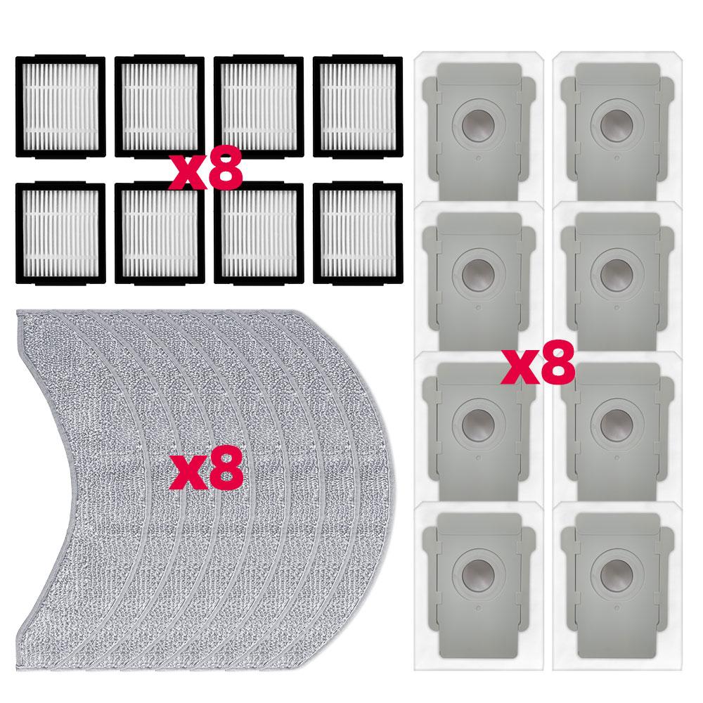 Fit for iRobot Combo J7+ / J9+ / 10 Max Vacumm Replacement Kits Main Side Brush Hepa Filter Mop Cloth Dust Bag Accessories Parts