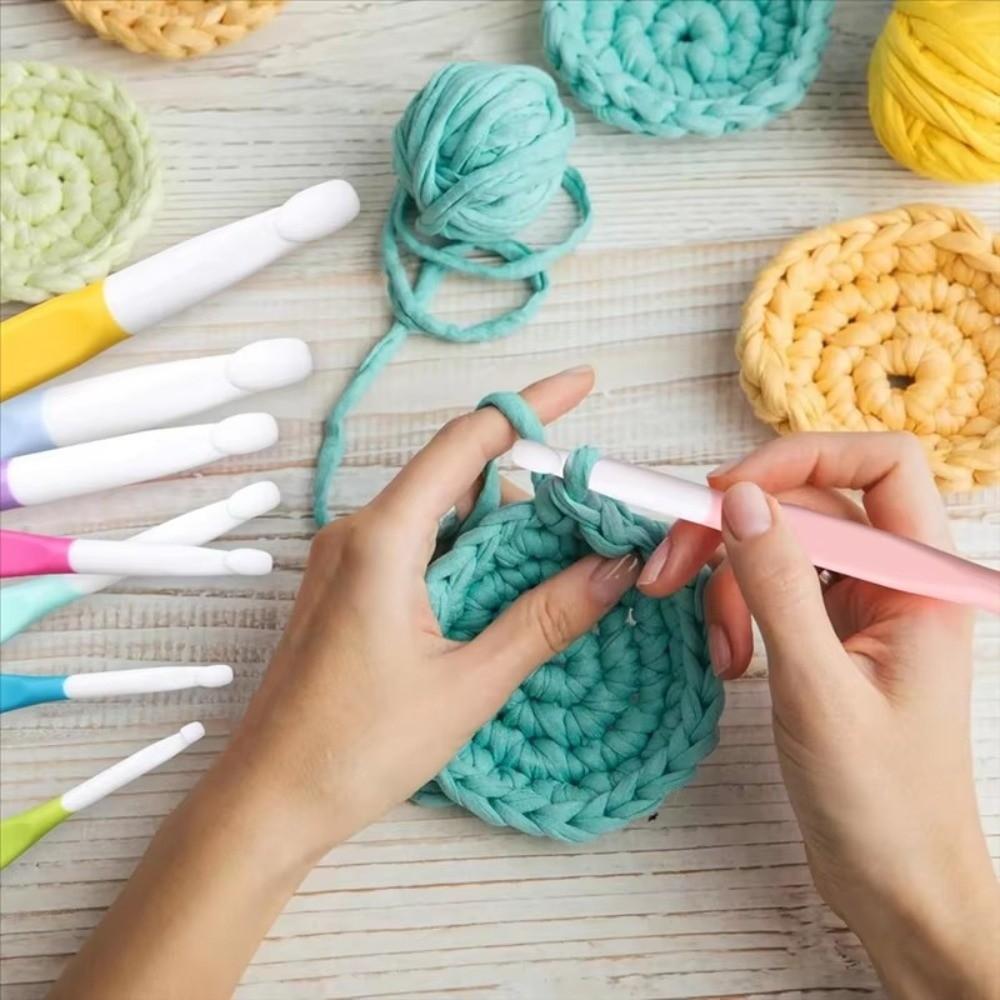 4/5PCS Floral Resin Grips Crochet Hook Non-Slip Knitting Tools Knitting Needle Yarn Knitting 2.0-6.0mm DIY Weaving Tools