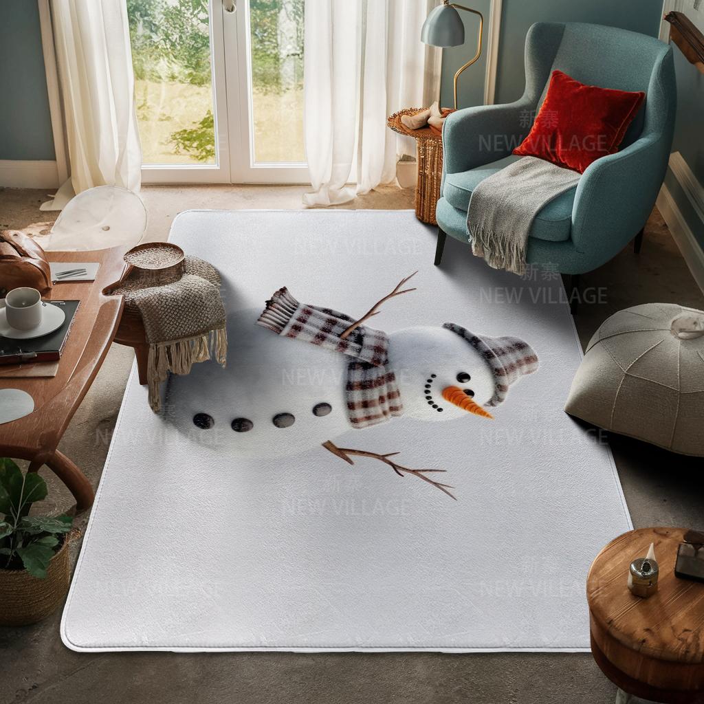 House Entrance Carpet Home Door Mat Living Room Bath Foot Bathroom Non-slip Water Absorption Rugs Bath Merry Christmas Winter