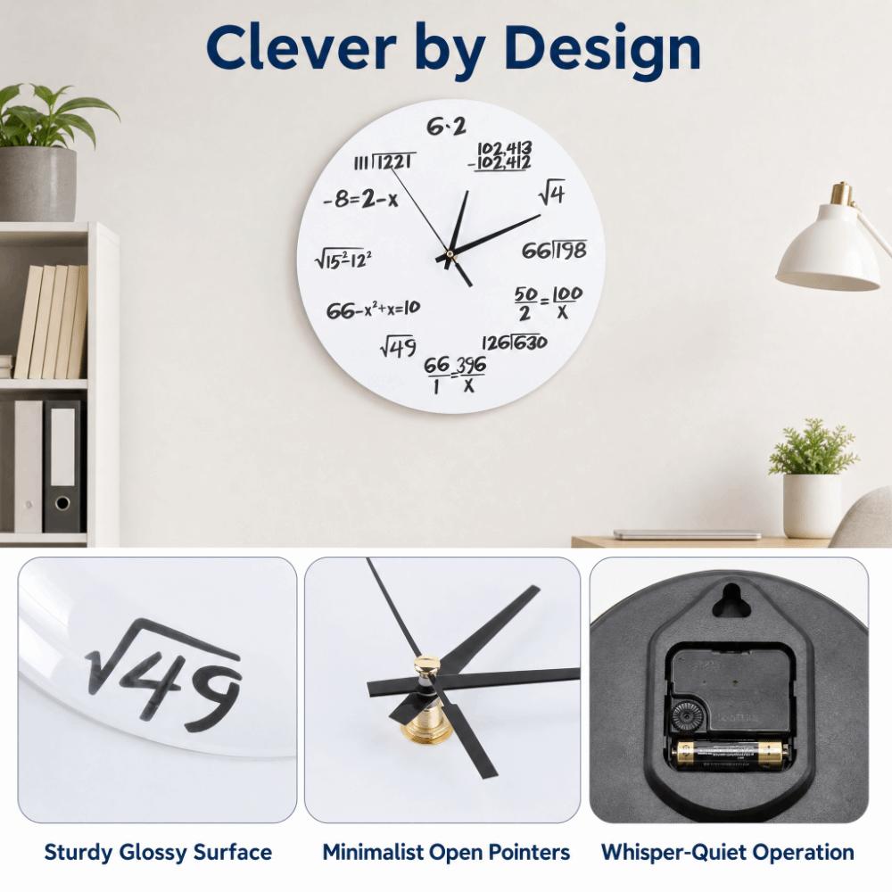 Density Board Circular Acrylic Silent Wall Clock 11.81in No Glass Cover Design No Tick Indoor Wall Timepiece White
