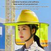 Cappello di sicurezza con protezione solare estiva, protezione per il collo, strisce riflettenti, berretto di sicurezza per lavoratori edili