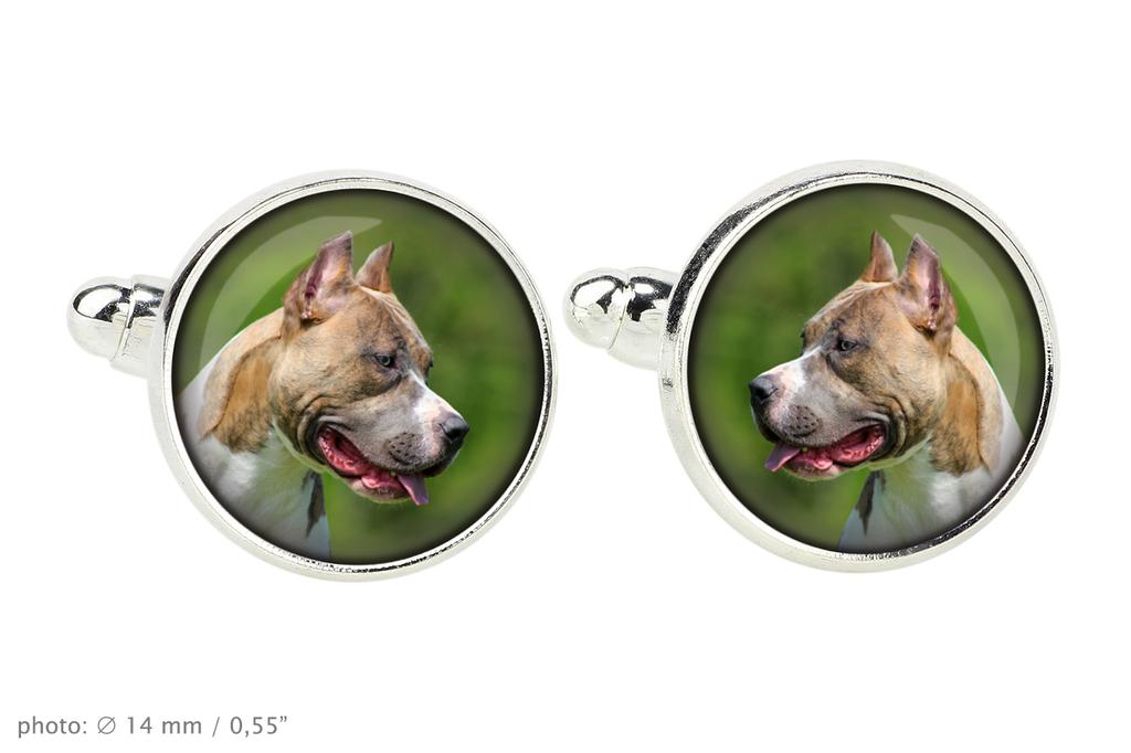 Pit Bull, American Pit Bull Terrier, Pitbull Terrier, APBT - cufflinks in a box, handmade jewelry, product of the Art-Dog brand