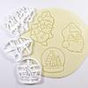 Merry Christmas Cookie Embosser Mold Cartoon 3D Santa Claus Snowman Crystal Ball Fondant Stamp Cake Decorating Tools for Baking