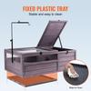 VEVOR Tortoise Habitat, Wooden Tortoise House Indoor & Outdoor, Tortoise Enclosure with Adjustable Lamp Holder