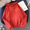 Womens Oversized Streetwear Hoodie With Floral Numeric Letter Print Long Sleeve Pullover