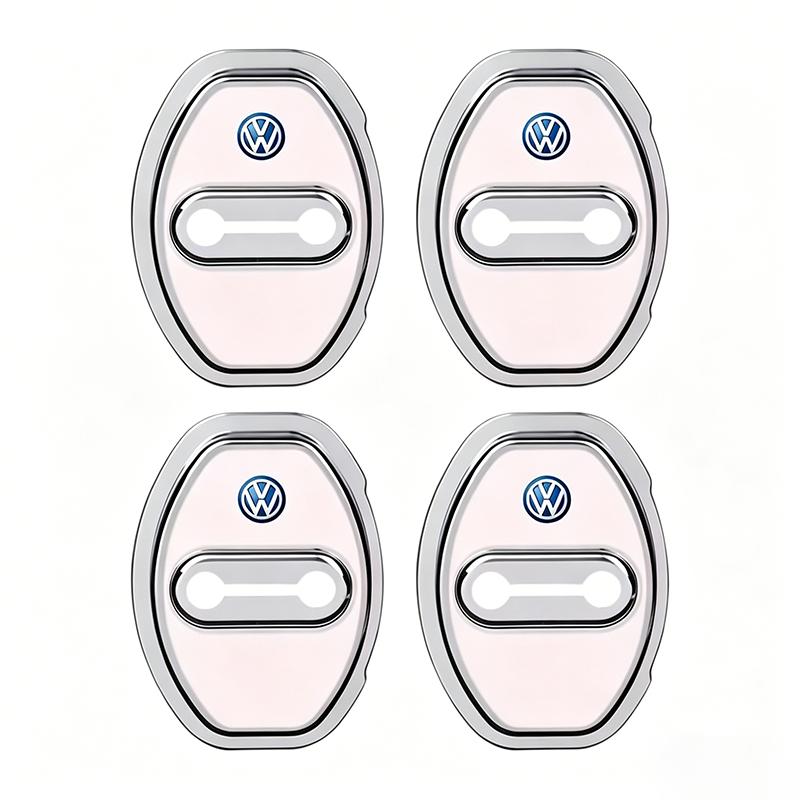 4Pcs Silicone Car Door Lock Cover Shock Absorber Accessories For VW GTI Polo Golf Passat Tiguan Arteon Touareg CC Taigo Hub Cap zq3