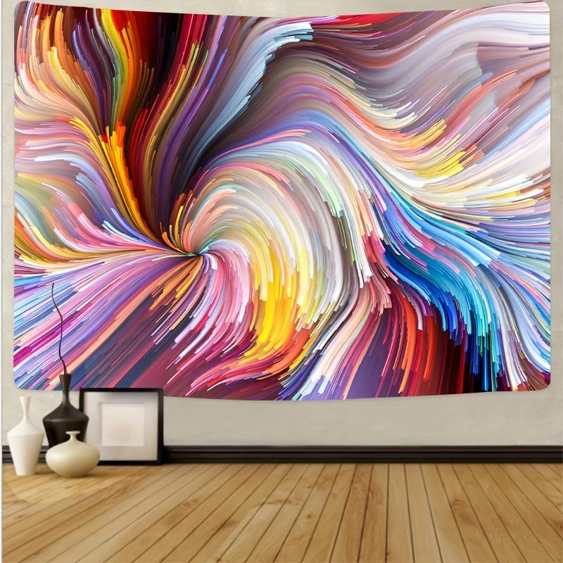 Abstract and Colorful Art Digital Printing Polyester Wall Tapestry Suitable for Use In Living Rooms Bedrooms Offices Bars Party