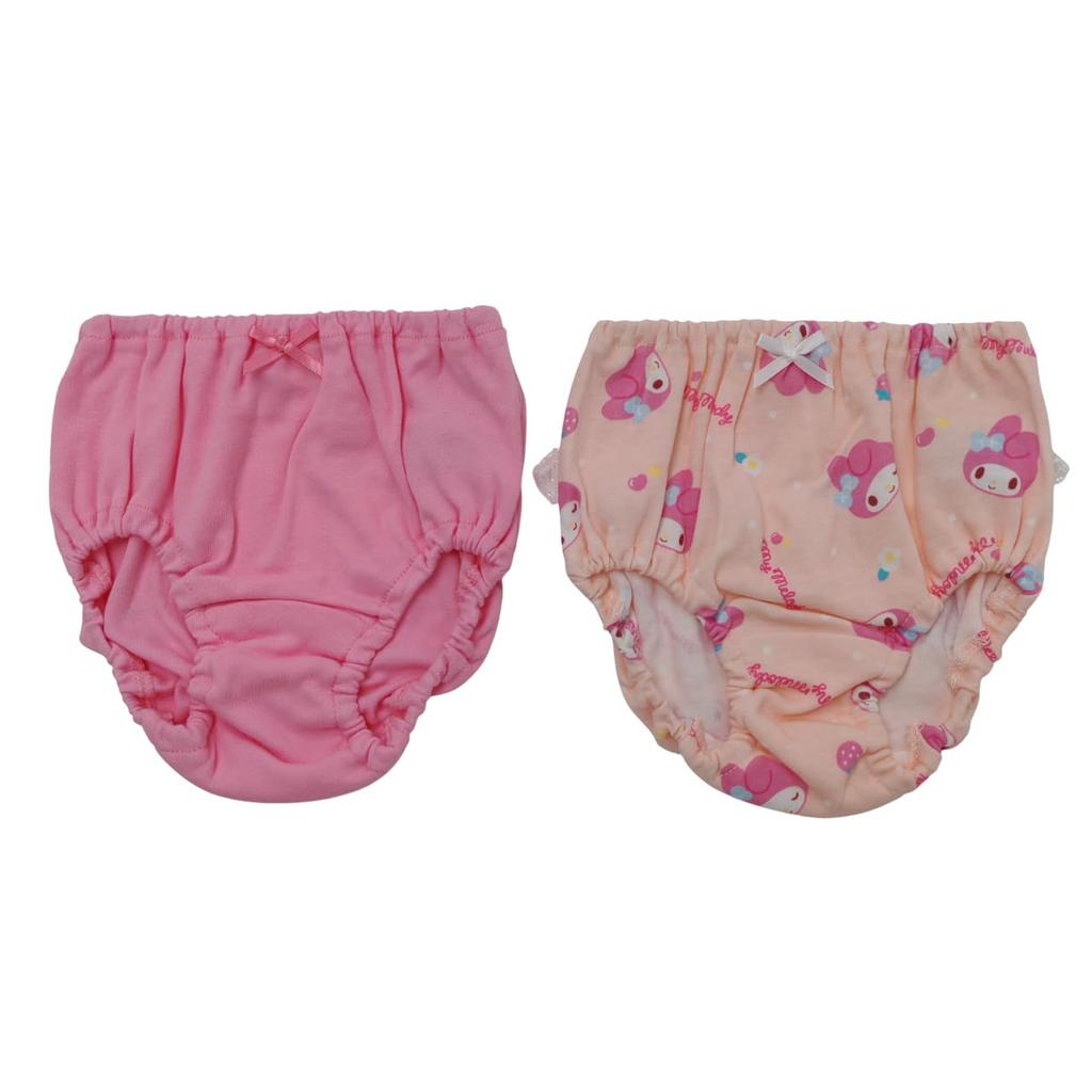 Sanrio Characters Panties My Cotton Girls' (2-Pack) Kuromi, Melody, Cinnamoroll, 100%