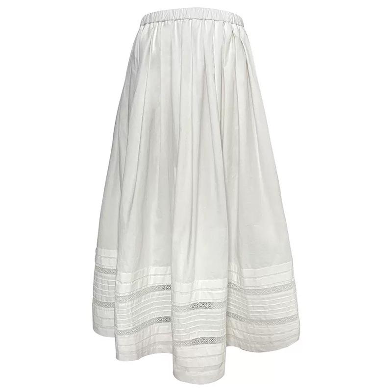 Beaded Organza Patchwork Sleeveless Top & Lace Midi Skirt - Spring/Summer Collection
