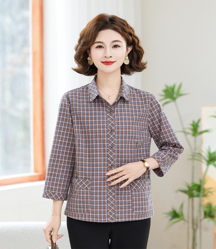 

2026 Mid-Sleeve Cotton Top for Seniors 145-160 lbs синий