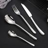 304 Stainless Steel Silver Western Tableware Knife Fork Spoon Cutlery Thickened Kitchen Utensils