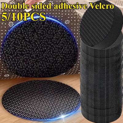 5-10 Paar Sterke Zelfklevende Klittenband 60mm Nylon Magische Sticker Schijf Haak Zelfklevend Rond Haak Lus met Lijm
