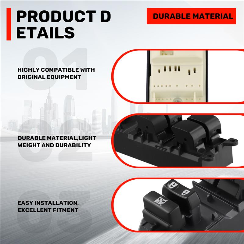 Car Master Power Window Switch 8482033270 For Toyota Yaris 2007-2011 Left Front Window Lifter Switch