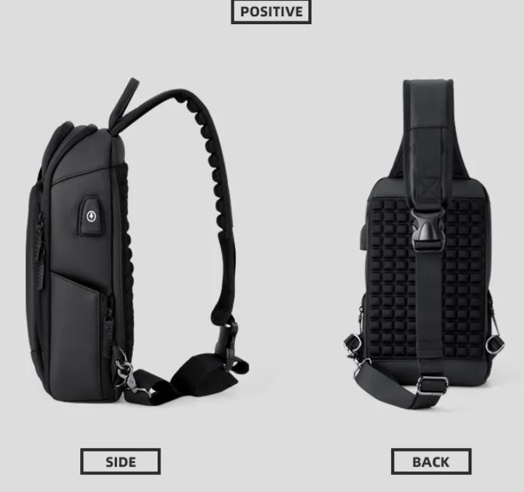 Outwalk Nowa męska modna torba typu crossbody 9,7 cala wielofunkcyjna torba na klatkę piersiową torba podróżna do uprawiania sportów na świeżym powietrzu