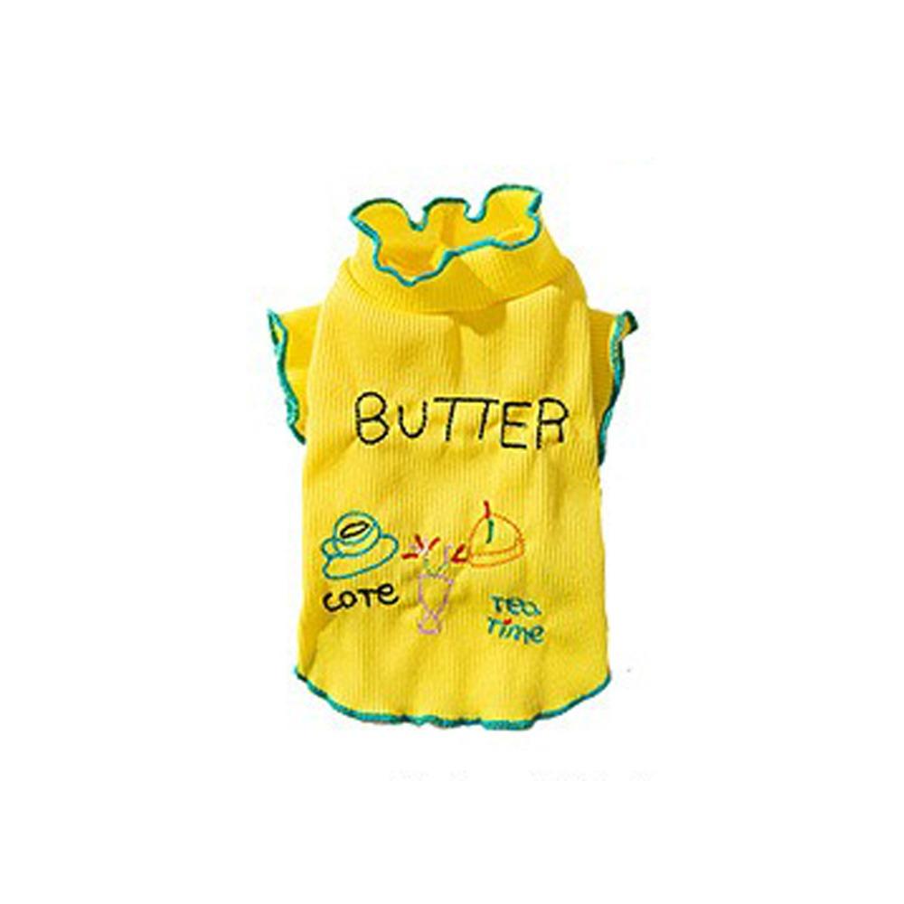 Breathable Dog Shirt Letter Embroidery Dog Base Coat Casual Wear Dog Sweatshirt Spring Summer