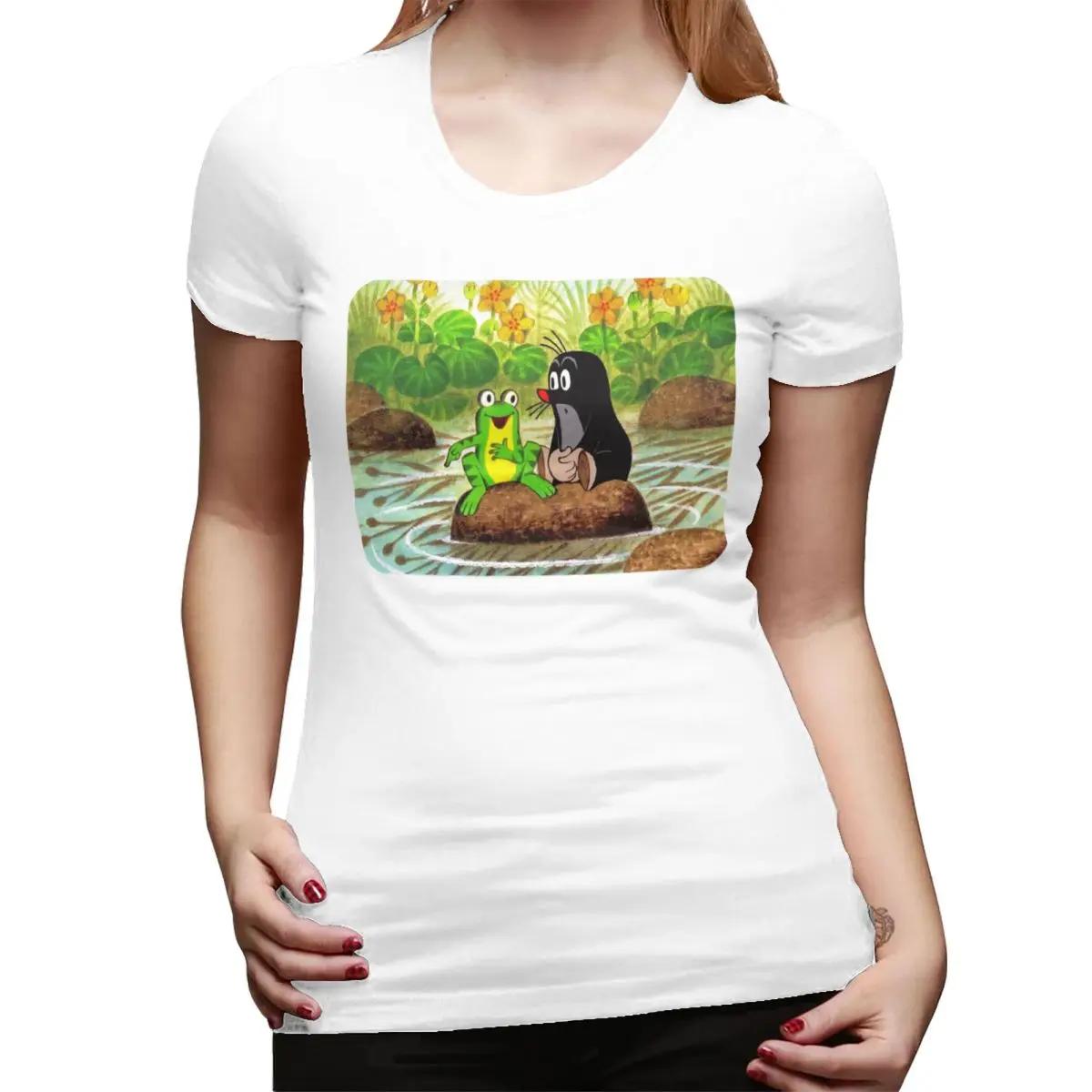 

Mole Happy Krtek TShirt for Women Round Neck Streetwear T Shirts Womens Tees Short Summer Clothes Tops S
