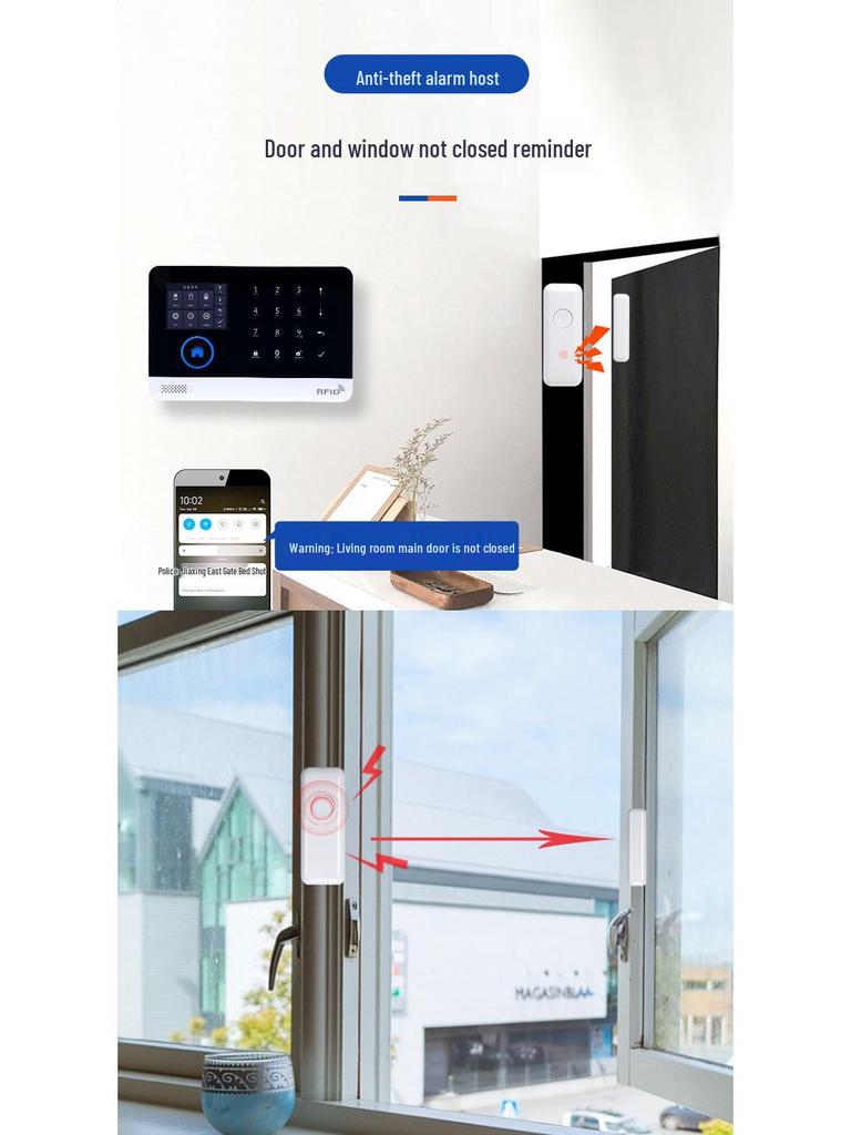 Tuya Smart WiFi & GSM Alarm Hub: 2,4" Dotykový displej Bezdrôtový bezpečnostný systém