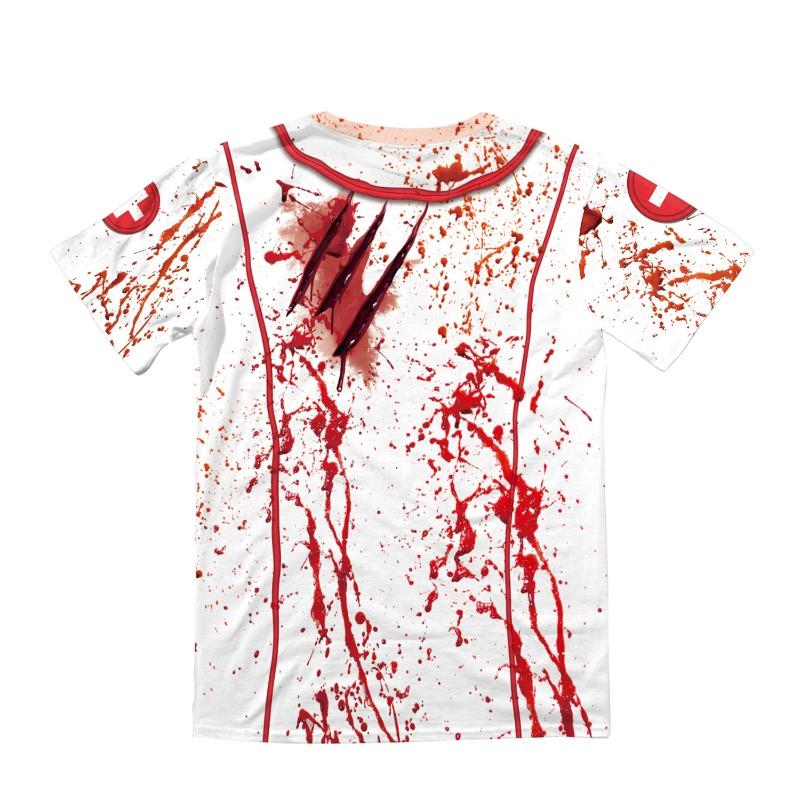 Eyab Halloween Holiday Nurse Zombie Digital Print Short Sleeve T-Shirt