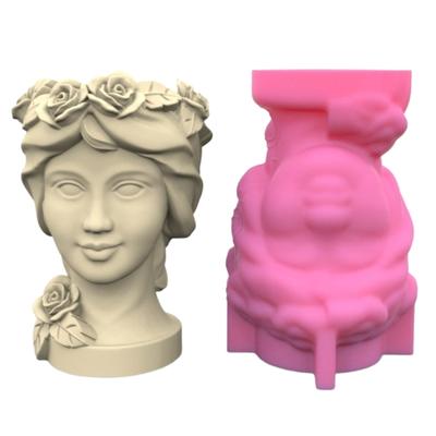 Stampo in Silicone Facile da Usare Vaso Fiori Viso Artistico Stampi Epossidici Vasi Fioriera Succulente Stampo per Colata Decorazioni per la Casa