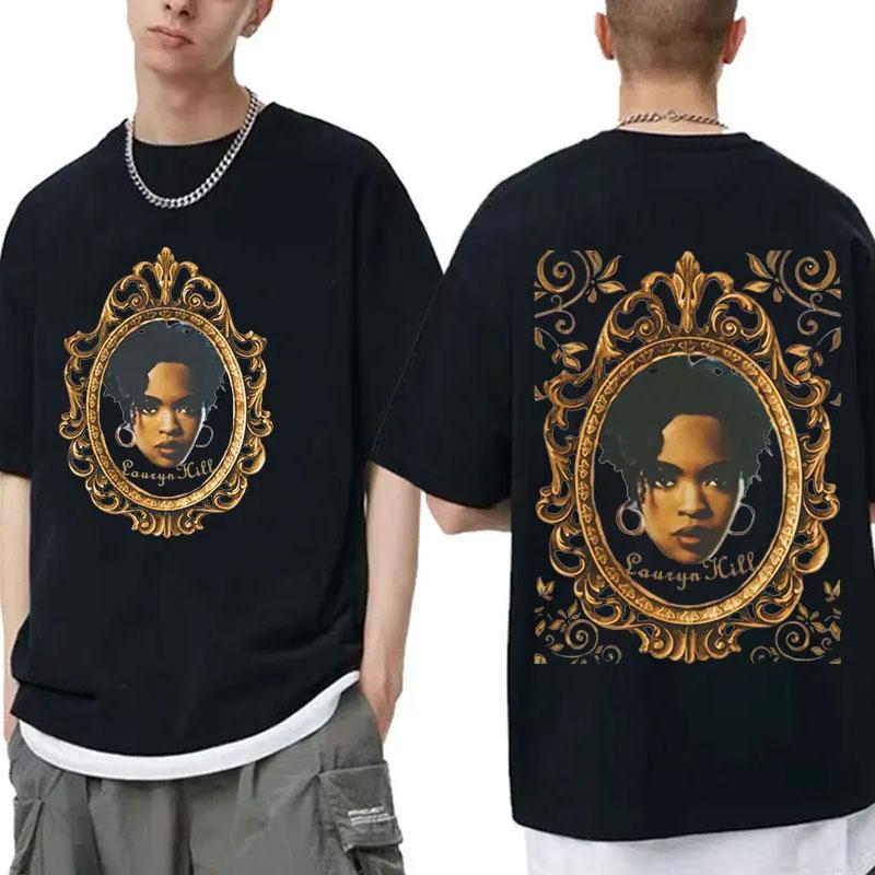 Rapper Lauryn Hill Music Album Graphic TShirt Unisexs Womens Vintage Casual Short Sleeve T Shirt Fashion Hip Hop Rock Streetwear