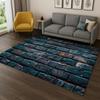 3D Brick Stone Building Carpet Wall Originality Printed Rug for Living Room Home Bedroom Doormat Decor Anti-slip Large Size Rug