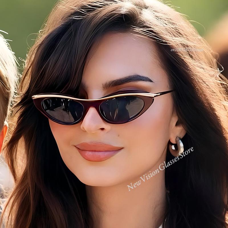 Sexy Cat Eye Punk Sunglasses Women  Luxury Brand Metal Sun Glasses For Ladies Retro Eyewear Travelling Shades