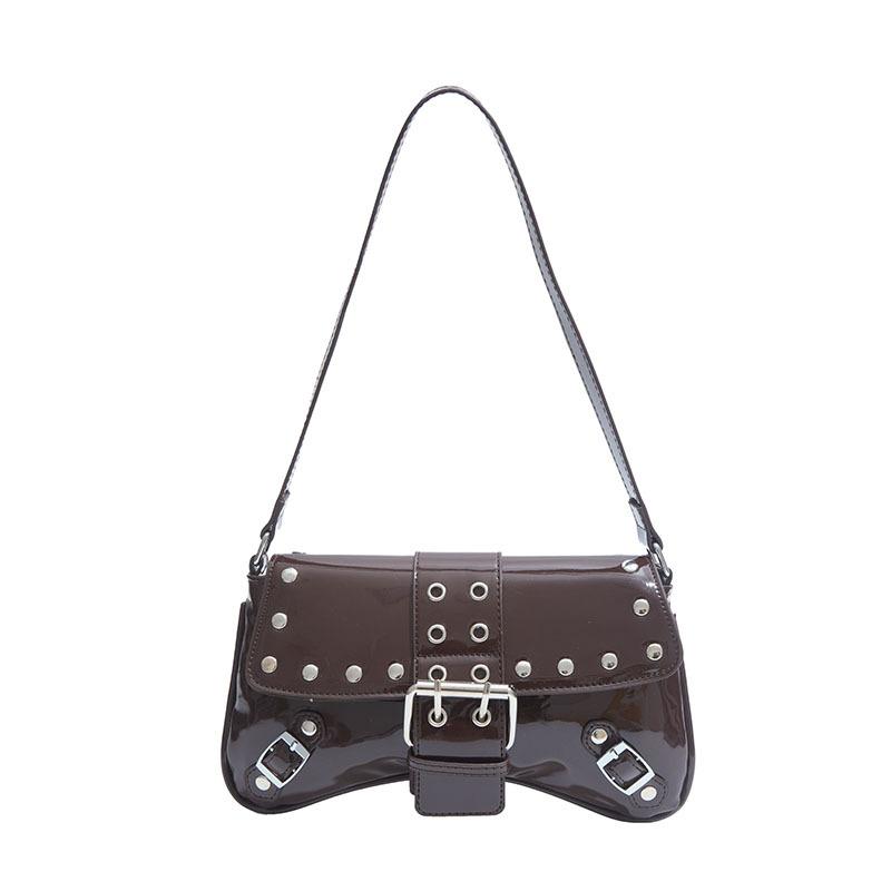 New Niche Design Versatile Style Shoulder Bag Female Popular Spice Girl Fashion Temperament Exquisite Willow Nail Armpit Bag