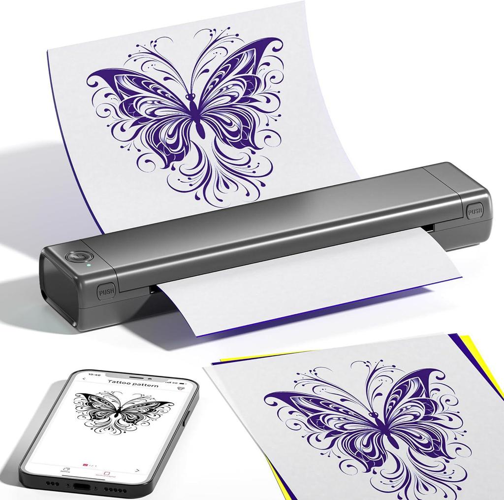 Phomemo Portable Mini Thermal Printer for Office, Tattoos, and A4 Documents