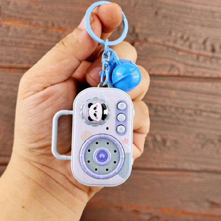 Bärbar Tecknad Musiklåda Nyckelring Musikinspelare Nyckelring Lägger till Kul Till Pendlingen Eller Fester Inspelnings- och Uppspelningsfunktion