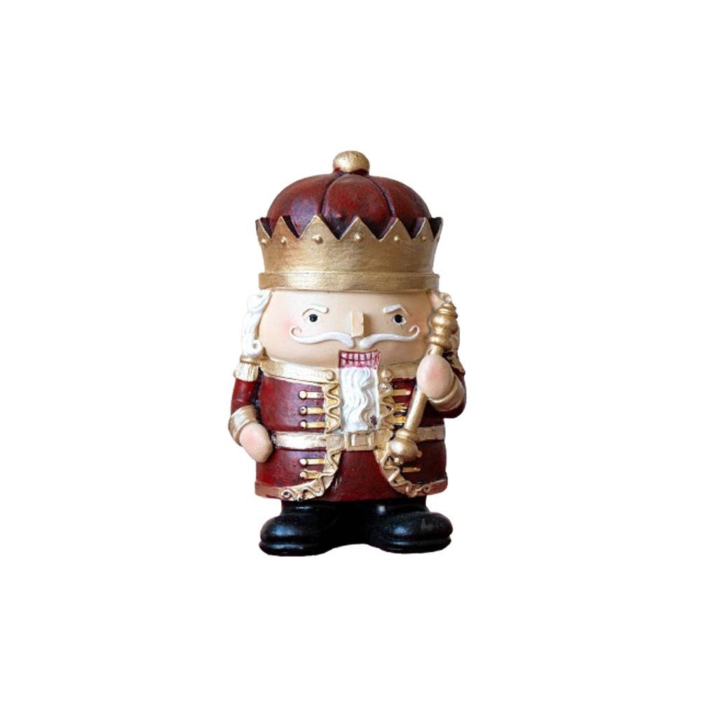 Cartoon Christmas Resin Nutcracker Hand Painting Handcrafted Nutcracker Puppet Pendant Standing Christmas Tree Accessory