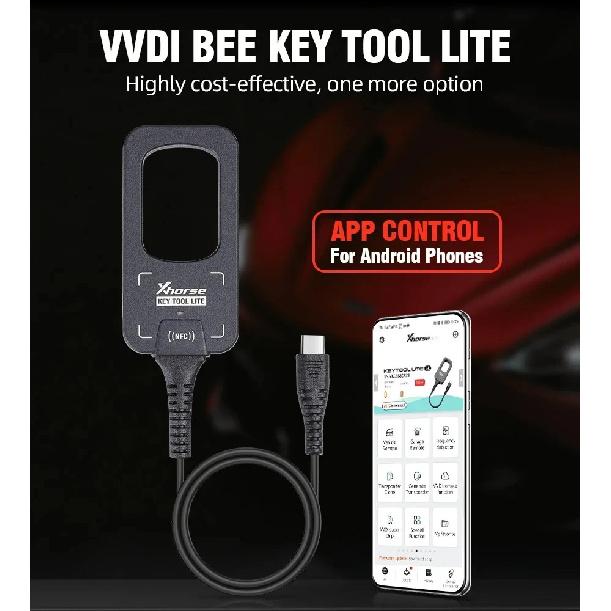 Xhorse VVDI BEE Key Tool Lite Frequency Detection Transponder Clone XKB501EN Wire Key Android Super Chip 4D4C Key Programmer
