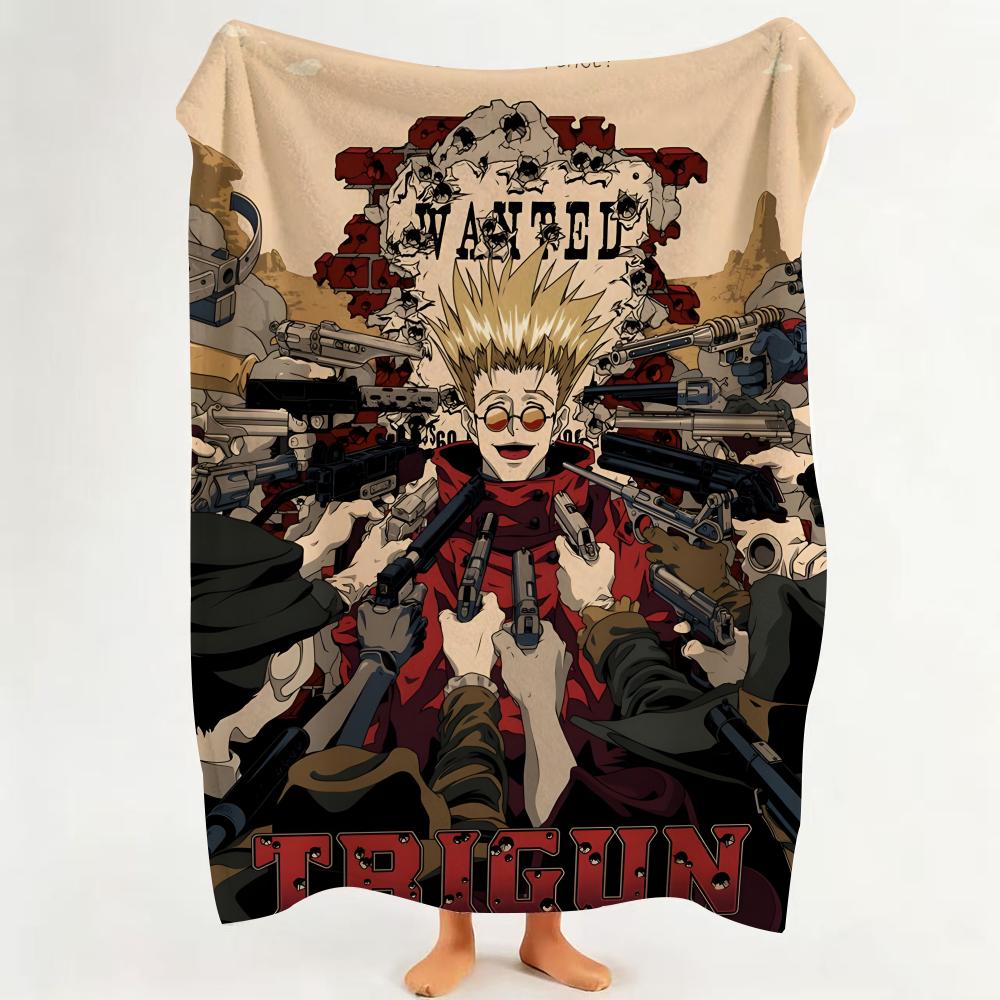 

Anime T Trigun Throw Flannel Throw Blanket Suitable for Sofa Living Room Bedroom 75cmx90cm