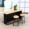 3Pieces Wood Miniature Bar Counter Set For Doll House Display Includes 2 Bar Stools Fine Detailing for Scene Display Use