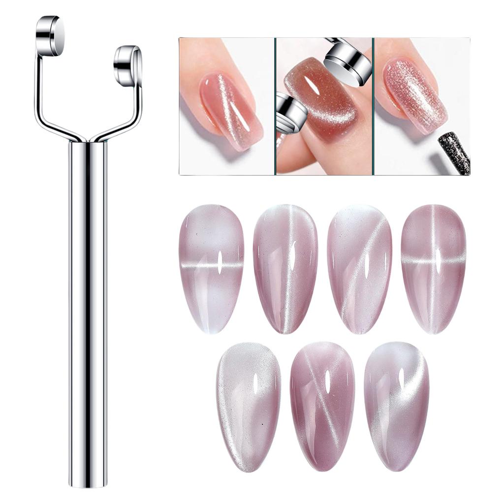 Y Shape Nail Magnet Pens,Magnetic Nails Polish Magnet Wand for Nails Cats Eye Nail Design Tools Nail Art Accessories