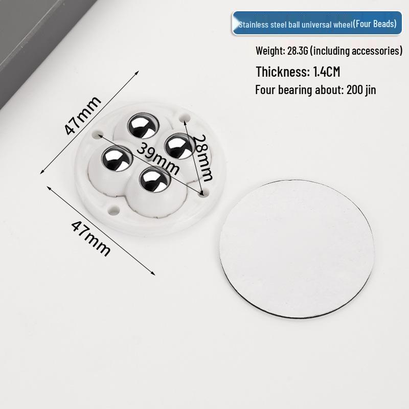 Cicha Samoprzylepna Podstawa Mobilna: Uniwersalne kółko bez wiercenia z pogrubionym łożyskiem kulkowym do użytku domowego