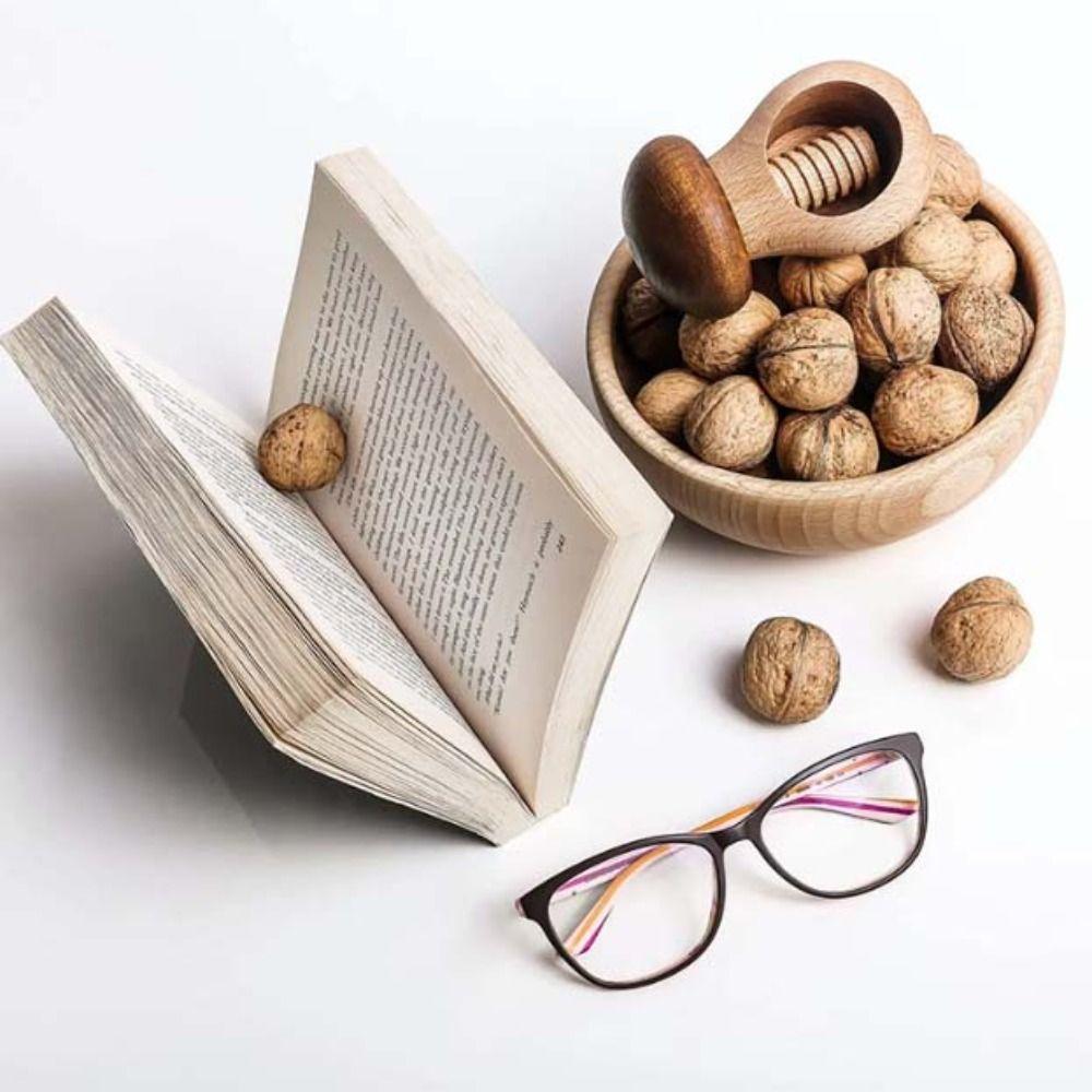 Manual Mushroom Nutcracker Wooden Nut Opener Crafts Walnut Sheller  Pecans