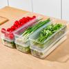 Thickened Refrigerator Storage Container for Freshing Herbs Scallions Noodles Eggs Kitchen Organizers With Airtights Lid