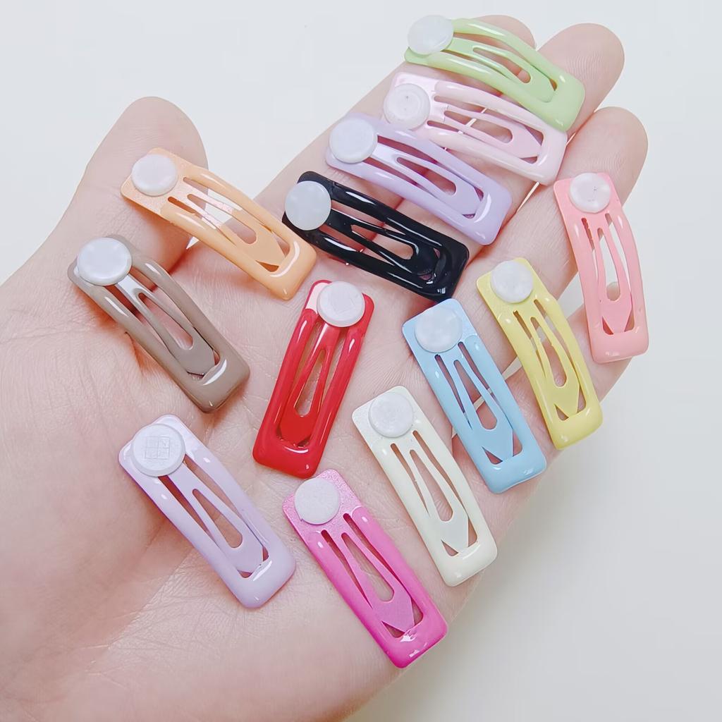 100pcs Rectangle Solid BB Hair Clips for Girls Womens Hairgrips Metal Hair Barrettes Hairpin Hairdressing Stying Accessories