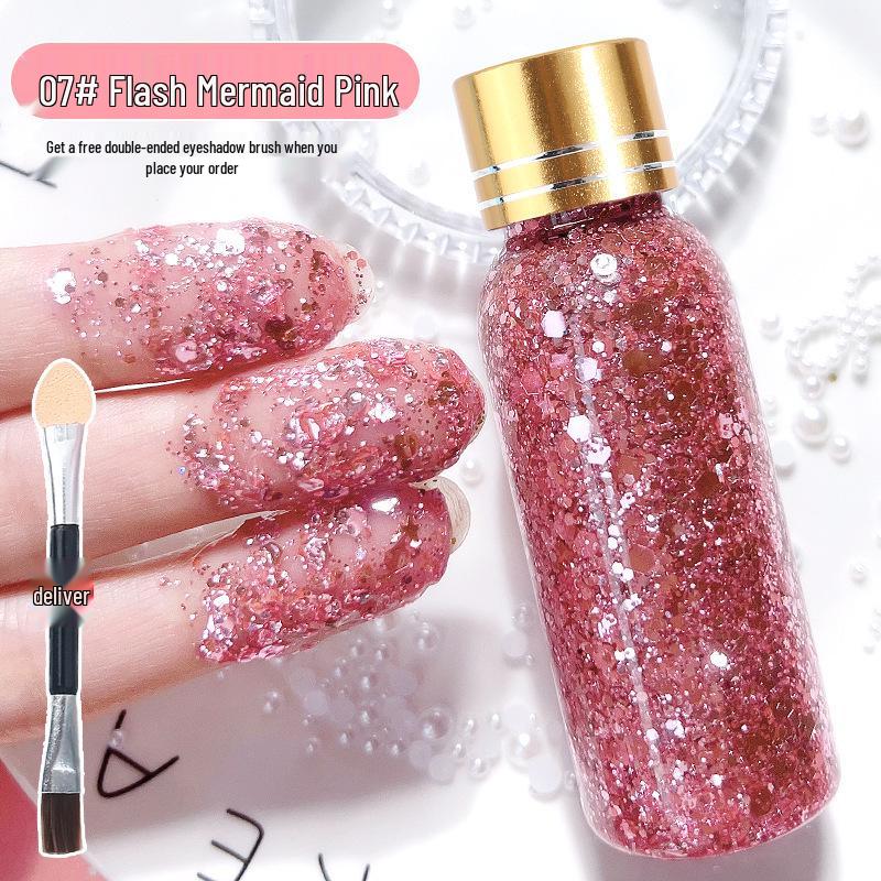 VNKT Super Shimmer Liquid Glitter Eyeshadow: Shimmering, Pearlescent Glitter for Stage Makeup and Student Performances.