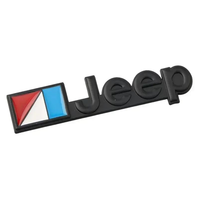 New Car Sticker Front Hood Emblem for JEEP Grand Cherokee Wrangler Renegade Liberty Compass Rear Trunk Side Badge Sticker Decals AMP1