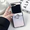For Samsung Z Flip  7 Leather Case Ring Holder Gradient Laser Cover For Samsung Galaxy Z Flip 4 3 Z flip  6  Phone Case