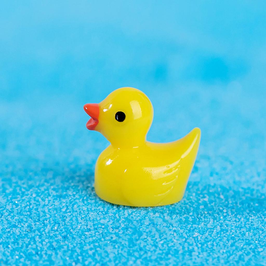 Sortiertes Miniatur-Entenornament 100 Stück Mehrfarbige Harz-Entenfiguren für Bonsai-Landschaft und Aquarium-Dekorationen