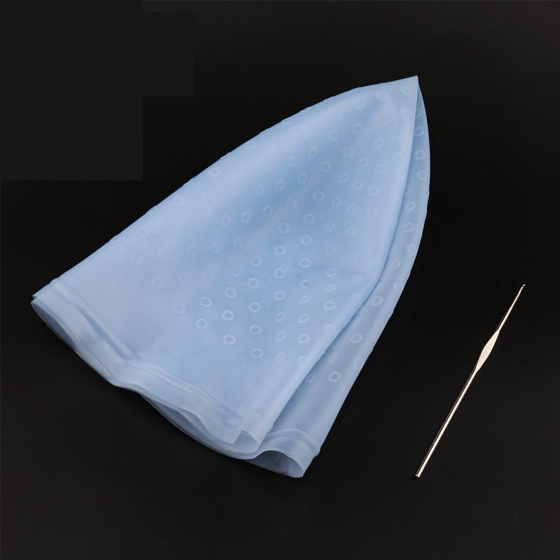 

Силиконовая шапочка для окрашивания волос, мелирования, ухода, салонный парикмахерский инструмент синий