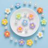 28pcs Flower Shoe Charms for Croc Clog Sandals Bracelets Accessories Decoration Cute Designer Shoe Charms Pearl Shoe Charms for Girls Kids Teens Adult