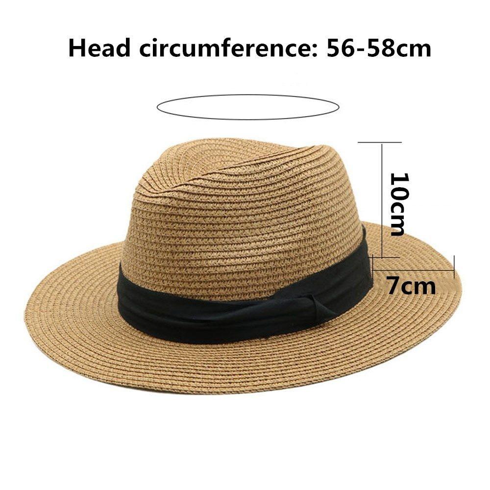 Breathable Summer Sun Hat Flat Brim Beach Cap Classic Jazz Hat  Travel