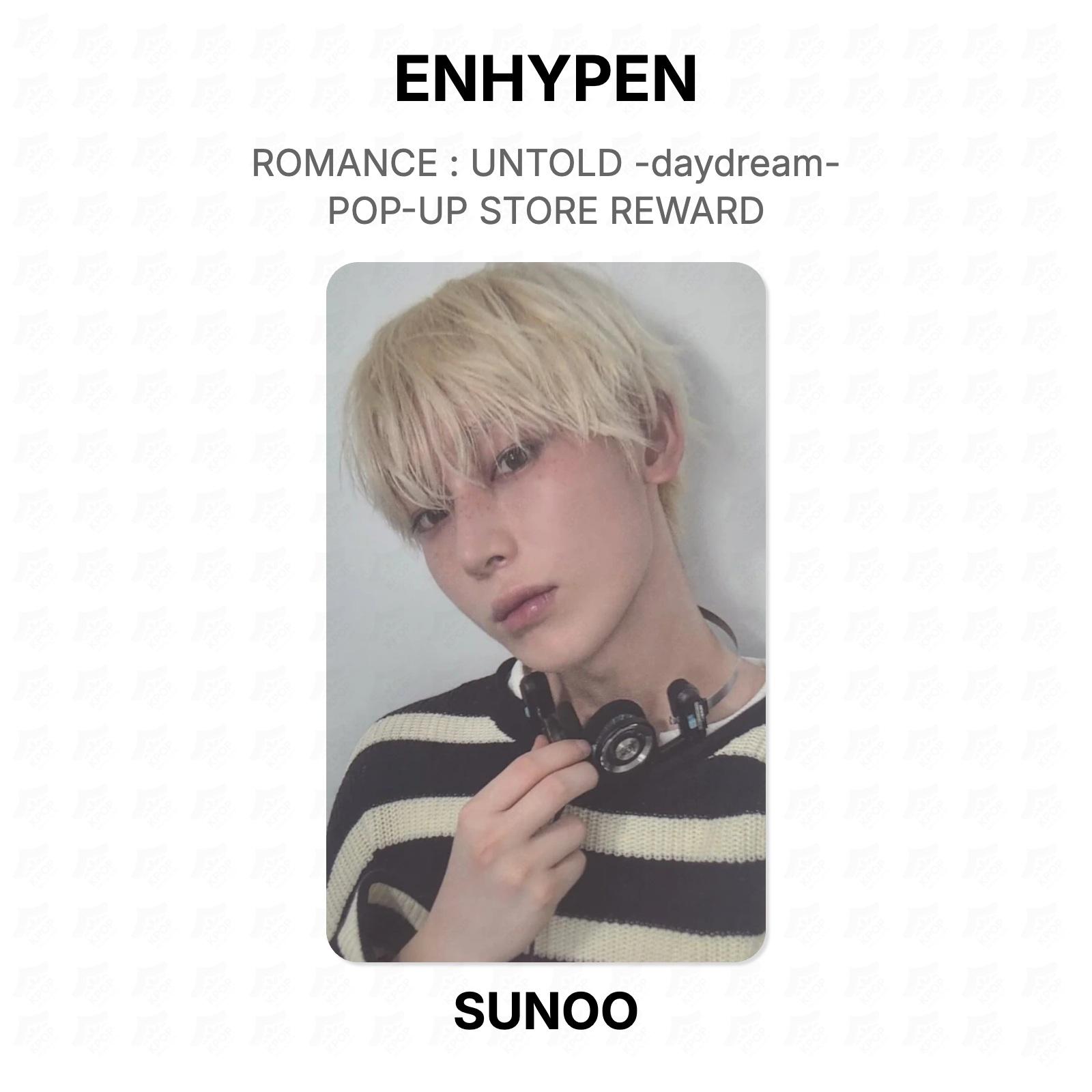 ENHYPEN ROMANCE : UNTOLD -daydream- POP-UP STORE REWARD Official Photocard SUNOO