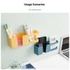 1Pc Wall-Mounted Non-Punching Remote Control Storage Box Rack Tv Mobile Phone Rack